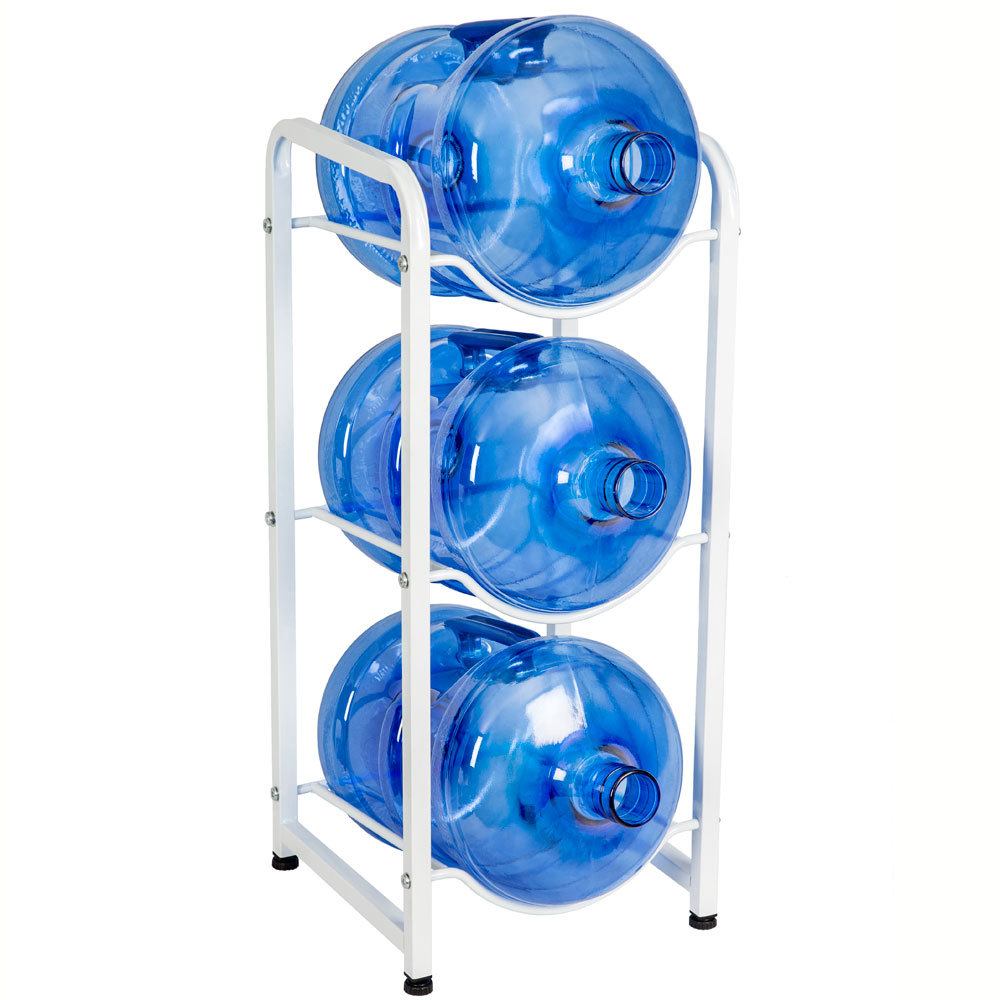 3 Bottle Square Tube Rack White